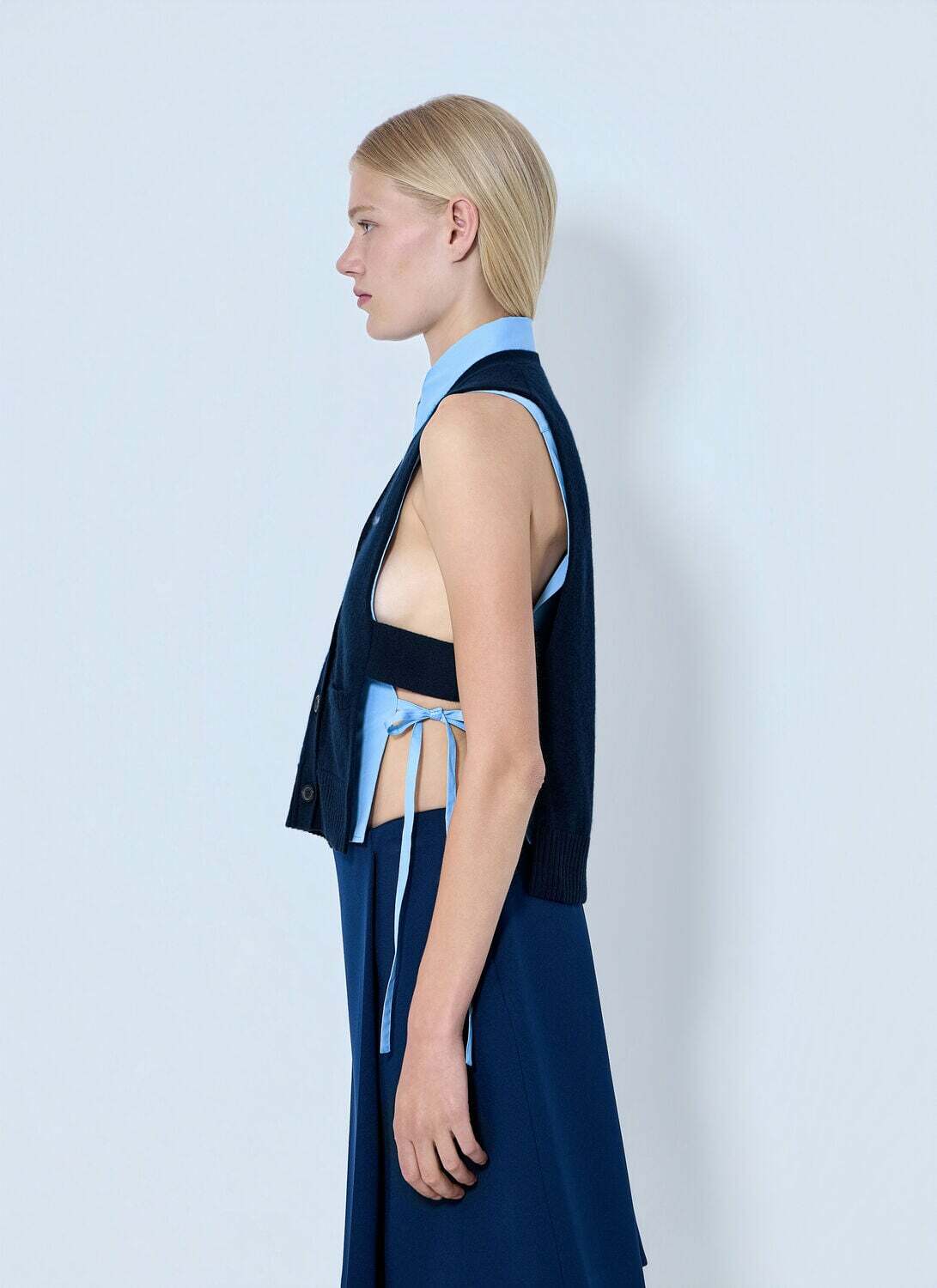 Miu Miu V-Neck Logo Vest