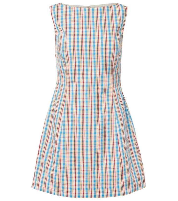 Photo: Faithfull Lydie checked cotton and linen minidress