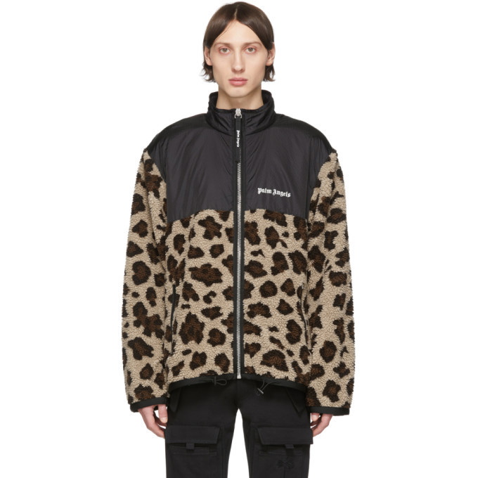 Photo: Palm Angels Beige and Black Animalier Jacket