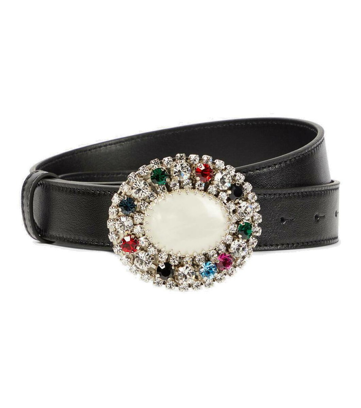 Photo: Alessandra Rich Embellished leather belt