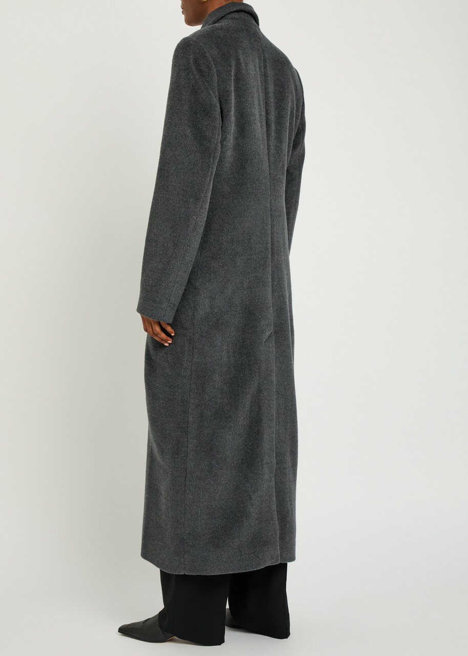 Tove Gilda Double-breasted Wool Coat Grey