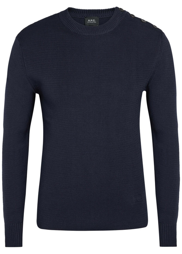 Photo: A.P.C. Marin Cotton-knit Jumper Navy