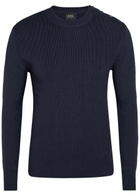 A.P.C. Marin Cotton-knit Jumper Navy