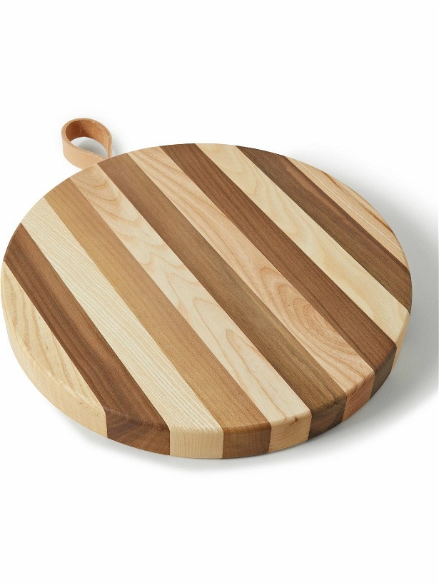 Photo: Soho Home - Ember Leather-Trimmed Striped Walnut and Ash Wood Chopping Board