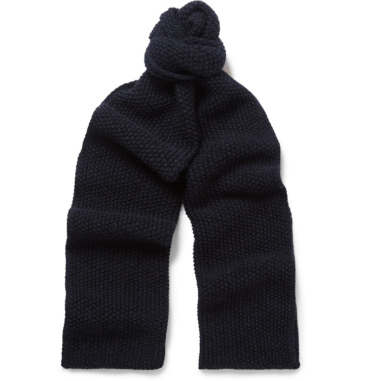 Photo: The Workers Club - Merino Wool Scarf - Blue