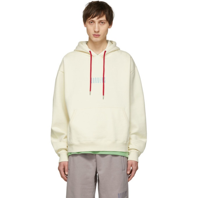 Photo: Wonders SSENSE Exclusive Off-White Embroidered Logo Hoodie