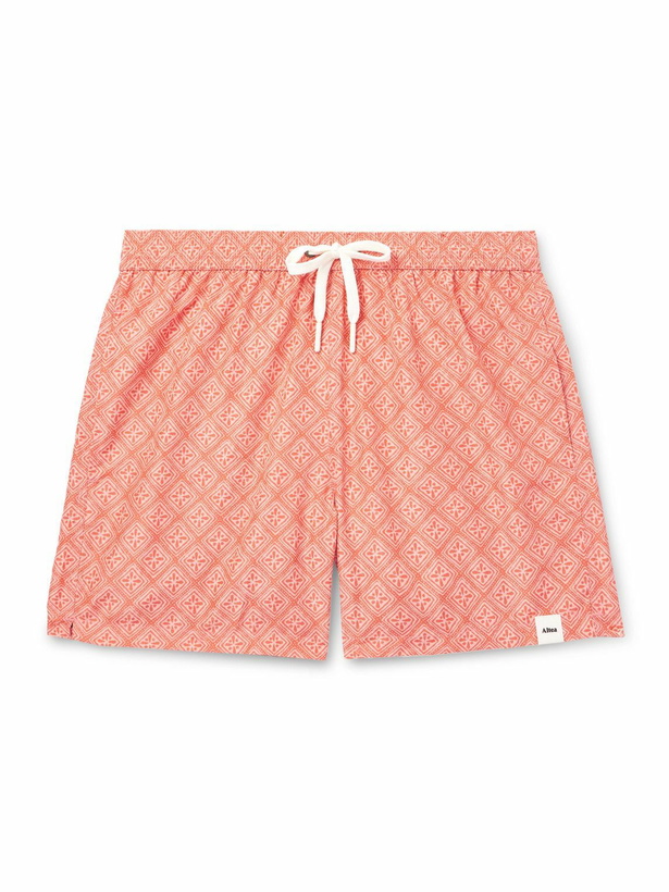 Photo: Altea - Straight-Leg Printed Swim Shorts - Orange
