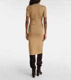 Ralph Lauren Collection Lindsay suede and wool-blend midi dress