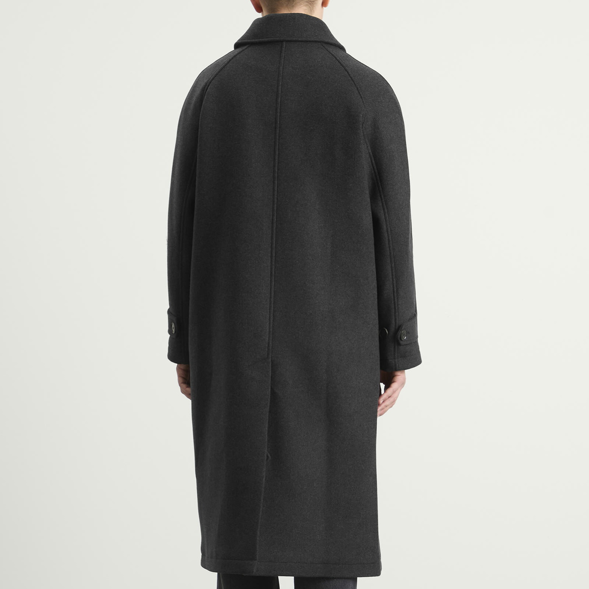 mfpen Men's Installation Coat in Grey Recycled Wool mfpen