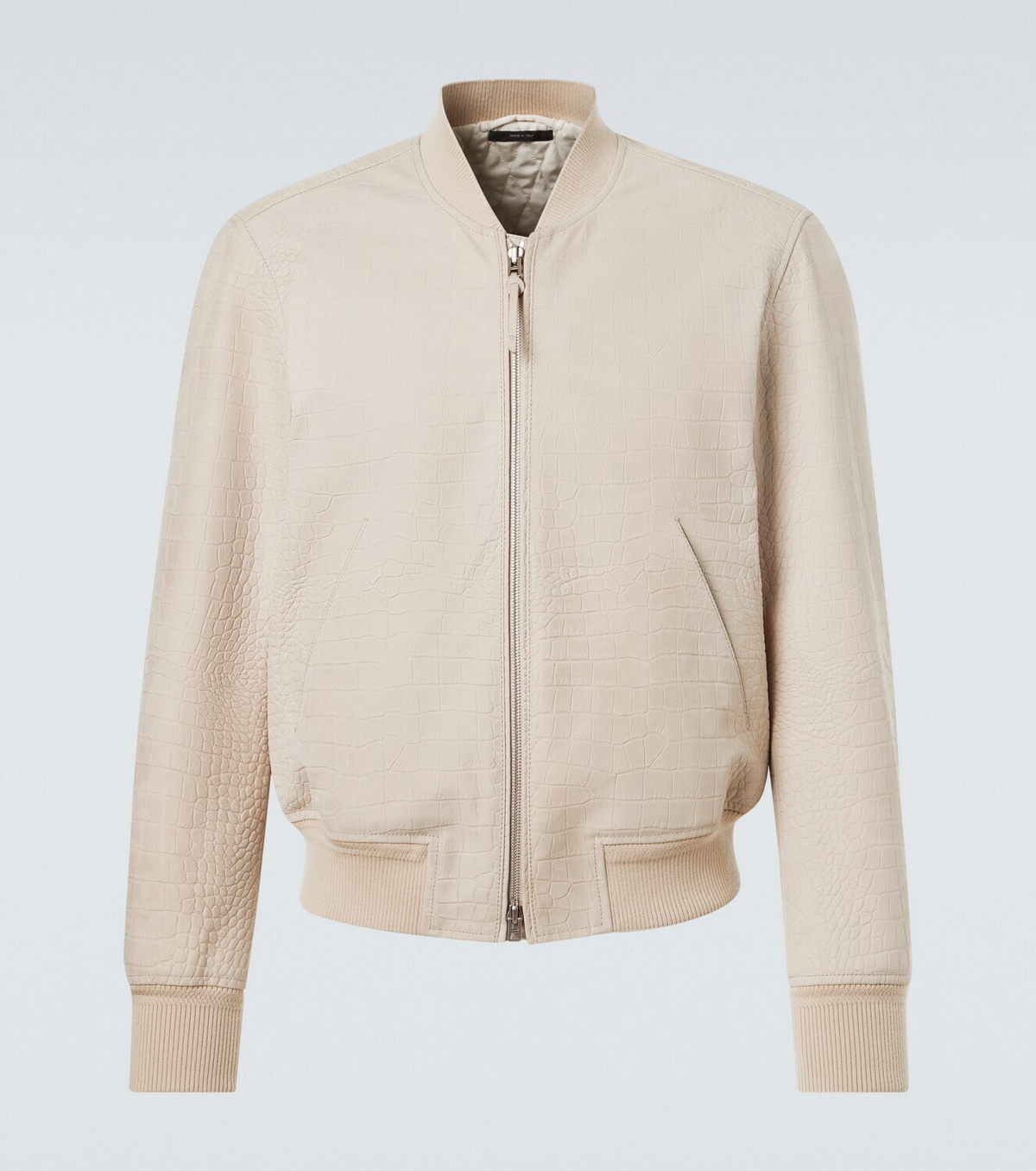 Tom Ford Printed leather bomber jacket