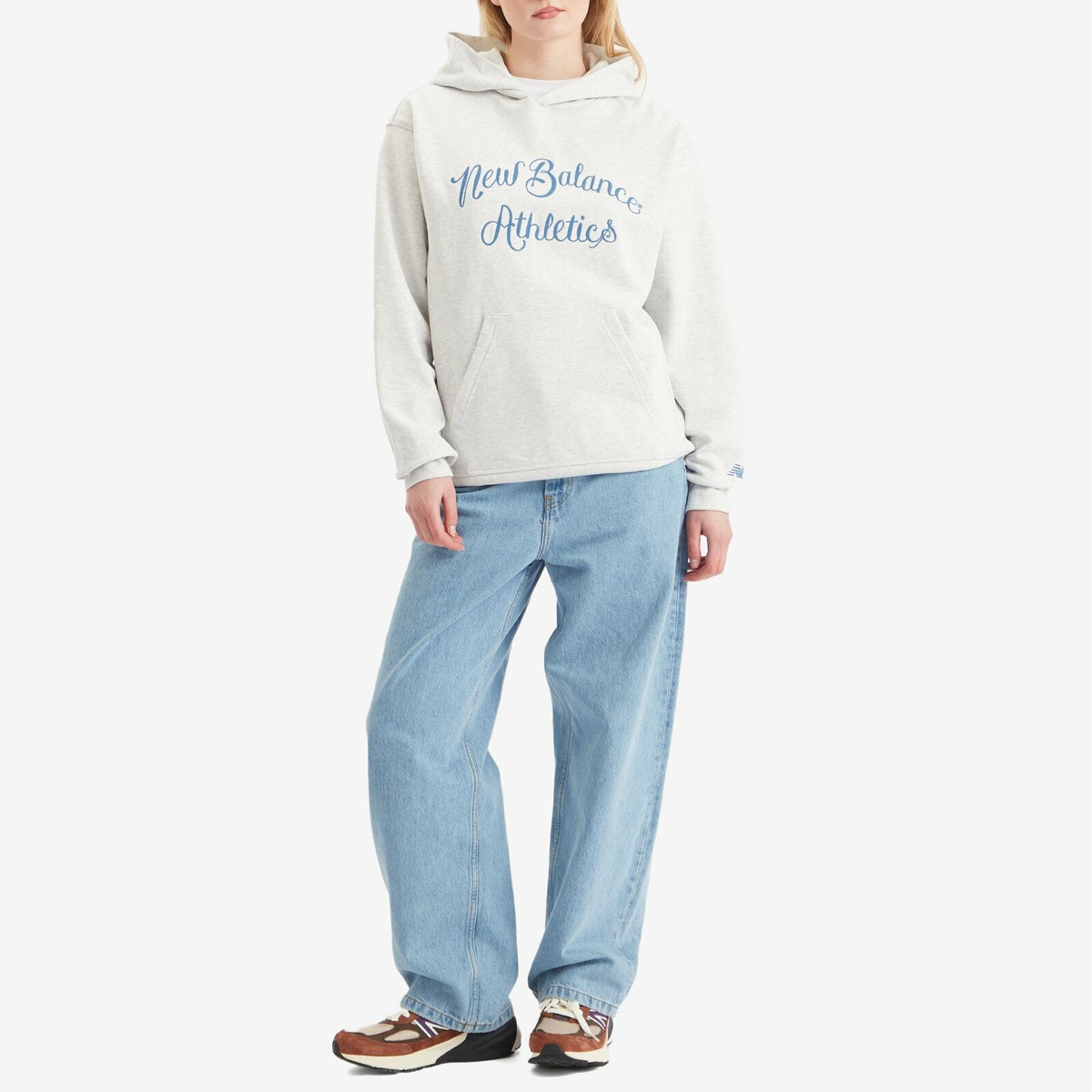 New Balance Athletics Relaxed League Hoodie in Ash Heather