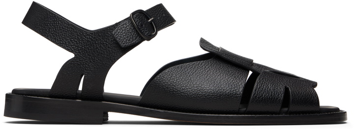 Photo: HEREU Black Roca 2 Grainy Veg Tanned Sandals