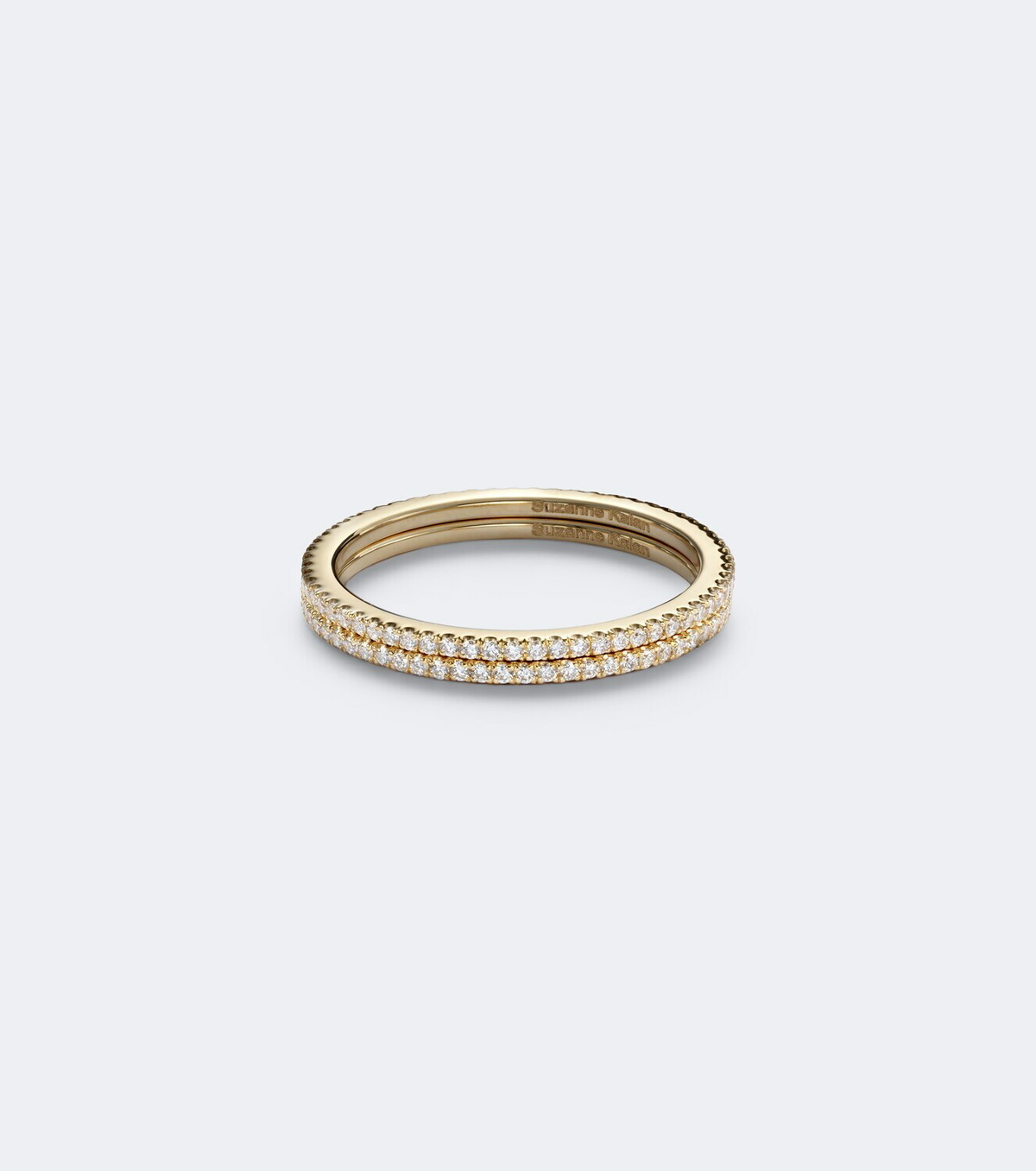 Suzanne Kalan Mini 18kt gold tech ring jackets with diamonds