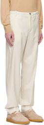 Agnona Off-White Drawstring Trousers