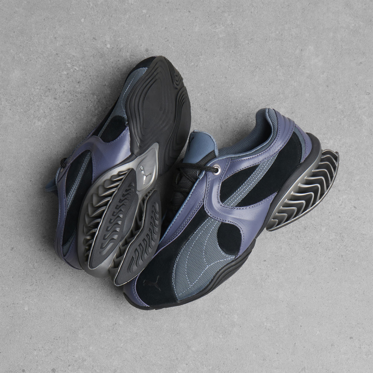 Puma Men's Cell GEO 1 Sneaker in Inky Depths/Aged Silver