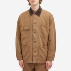 orSlow Men's Relaxed Fit Coverall Jacket in Brown