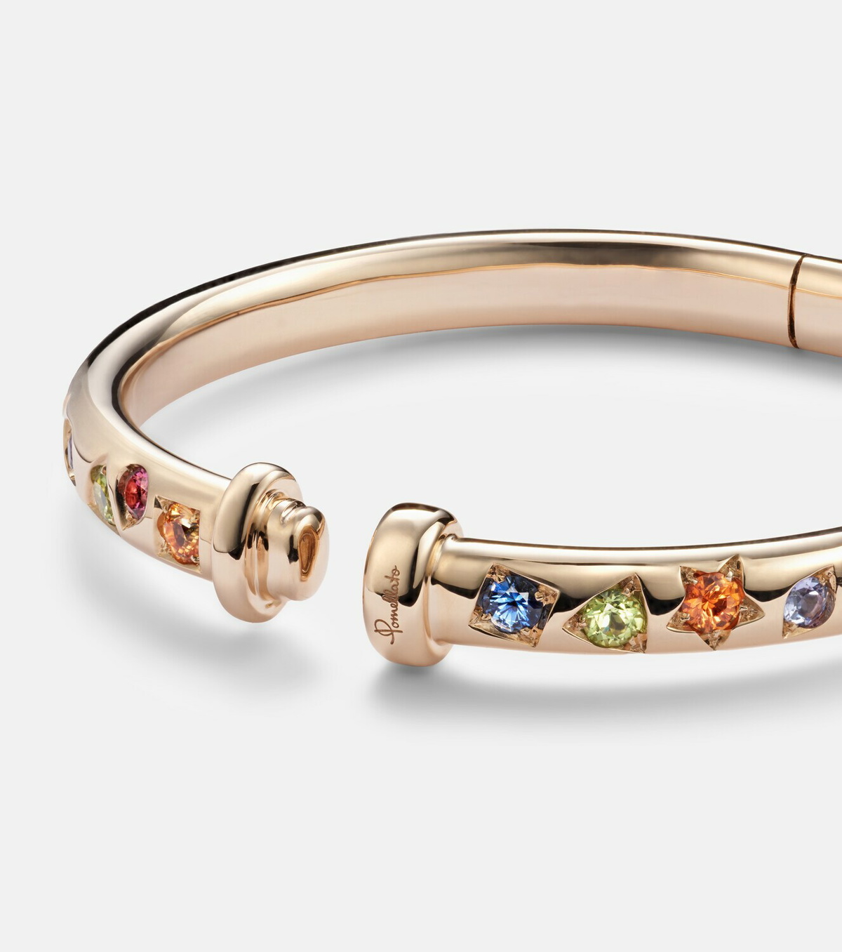 Pomellato Iconica 18kt rose gold bangle with gemstones