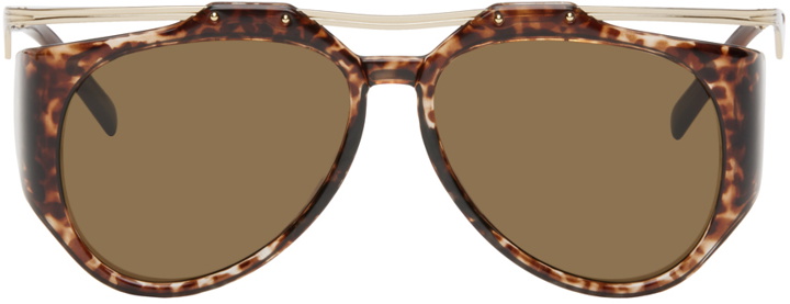 Photo: Saint Laurent Brown & Gold SL M137 AMELIA Sunglasses