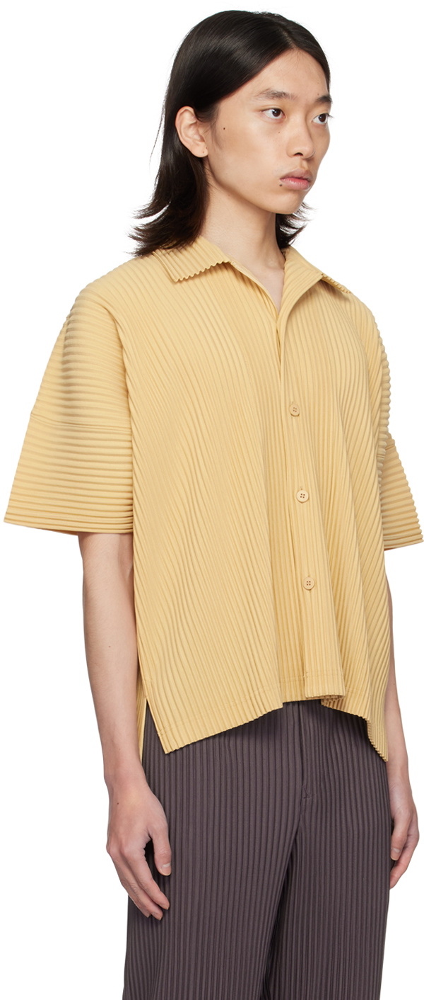 HOMME PLISSÉ ISSEY MIYAKE Yellow Monthly Color July Shirt Homme