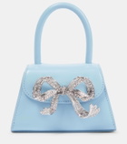 Self-Portrait The Bow Micro leather tote bag