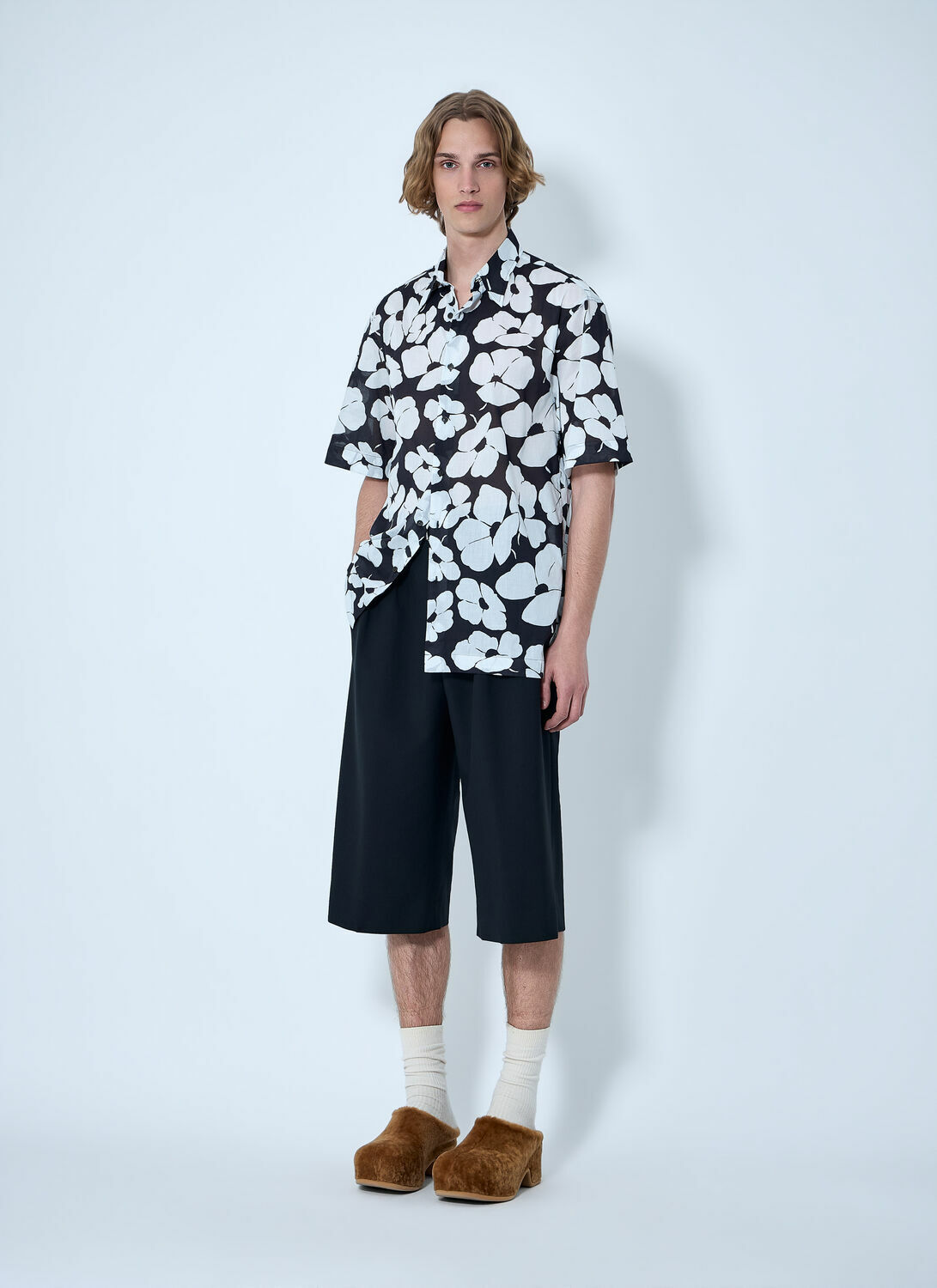 Dries Van Noten Pleated Wool Knee-Length Trousers