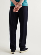 Giorgio Armani - Straight-Leg Pleated Wool-Flannel Trousers - Blue