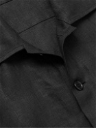 De Petrillo - Linen Overshirt - Black