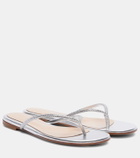 Gianvito Rossi India metallic leather thong sandals
