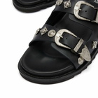 Toga Pulla Women's Double Strap Sandals in Black