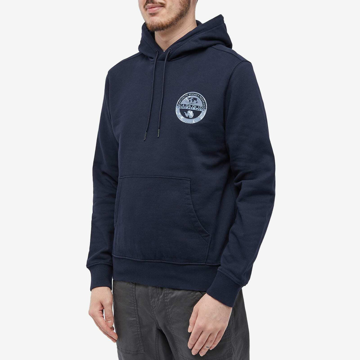 Napapijri Men's Bollo Graphic Hoodie in Blue Marine Napapijri