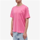 Acne Studios Men's Nash Face T-Shirt in Bright Pink