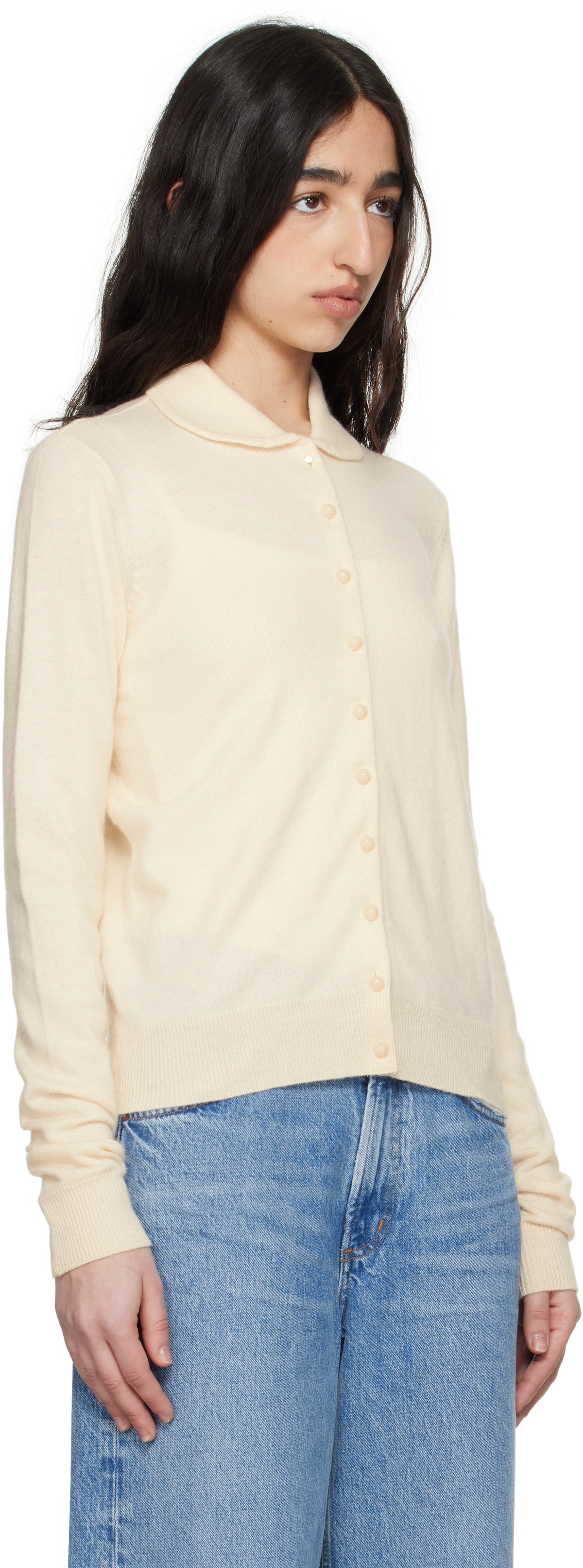 GUIZIO Off-White Delphine Cardigan