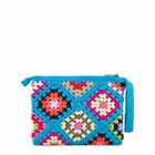 MC2 Saint Barth Parisienne Light Blue Crochet Pouch Bag With Saint Barth Embroidery