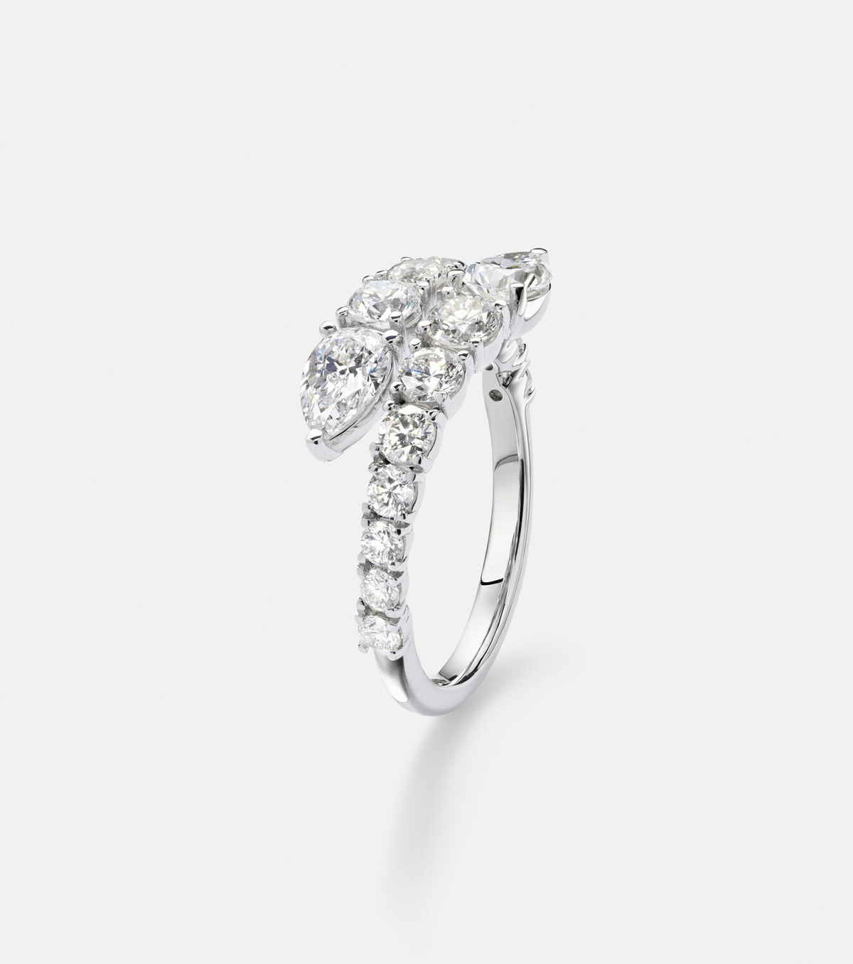 Bucherer Fine Jewellery Classics Twist 18kt white gold ring with diamonds