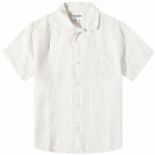 Corridor Men's Linen Stripe Vacation Shirt in White