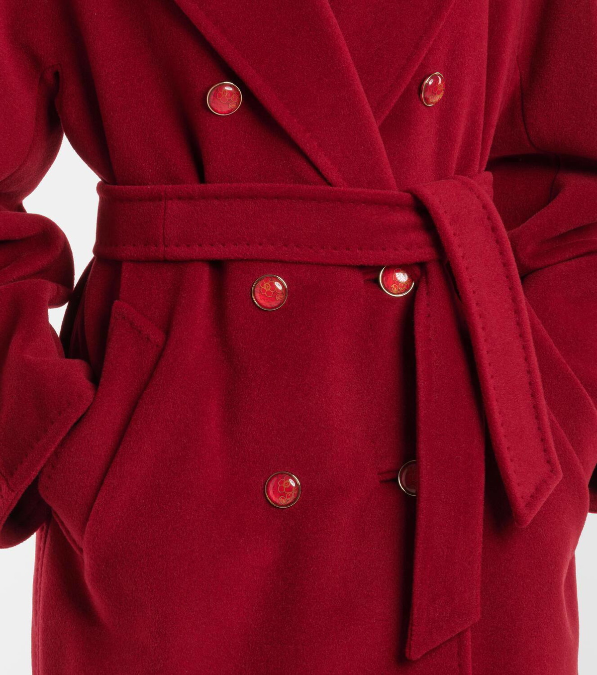 コート Max Mara Ticino Wool And Cashmere Coat Ticino double-breasted wool and cashmere coat in beige - Max