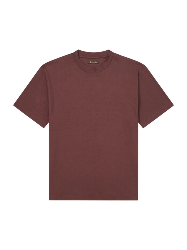 Photo: Loro Piana - Ray Cotton-Jersey T-Shirt - Burgundy
