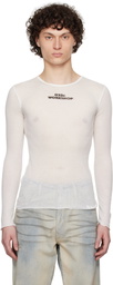 032c White 'Black Sun' Fine Rib Longsleeve T-shirt