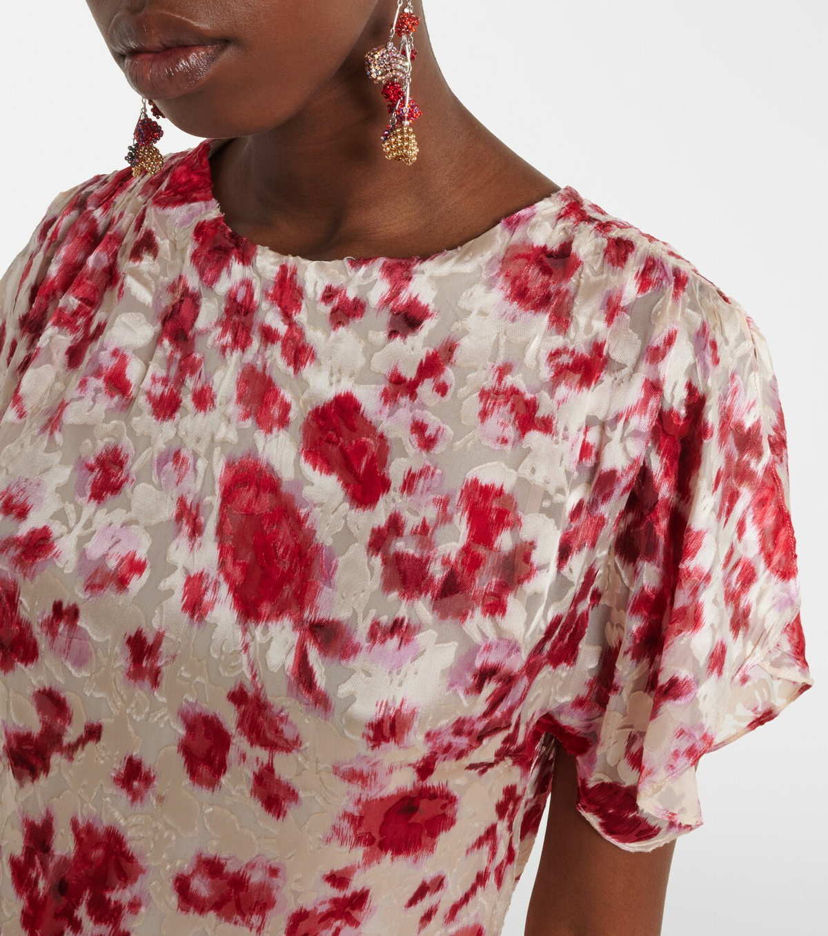 Isabel Marant Hervane floral jacquard top