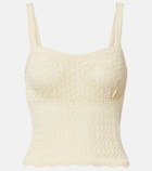 Dôen Nadille pointelle scalloped top