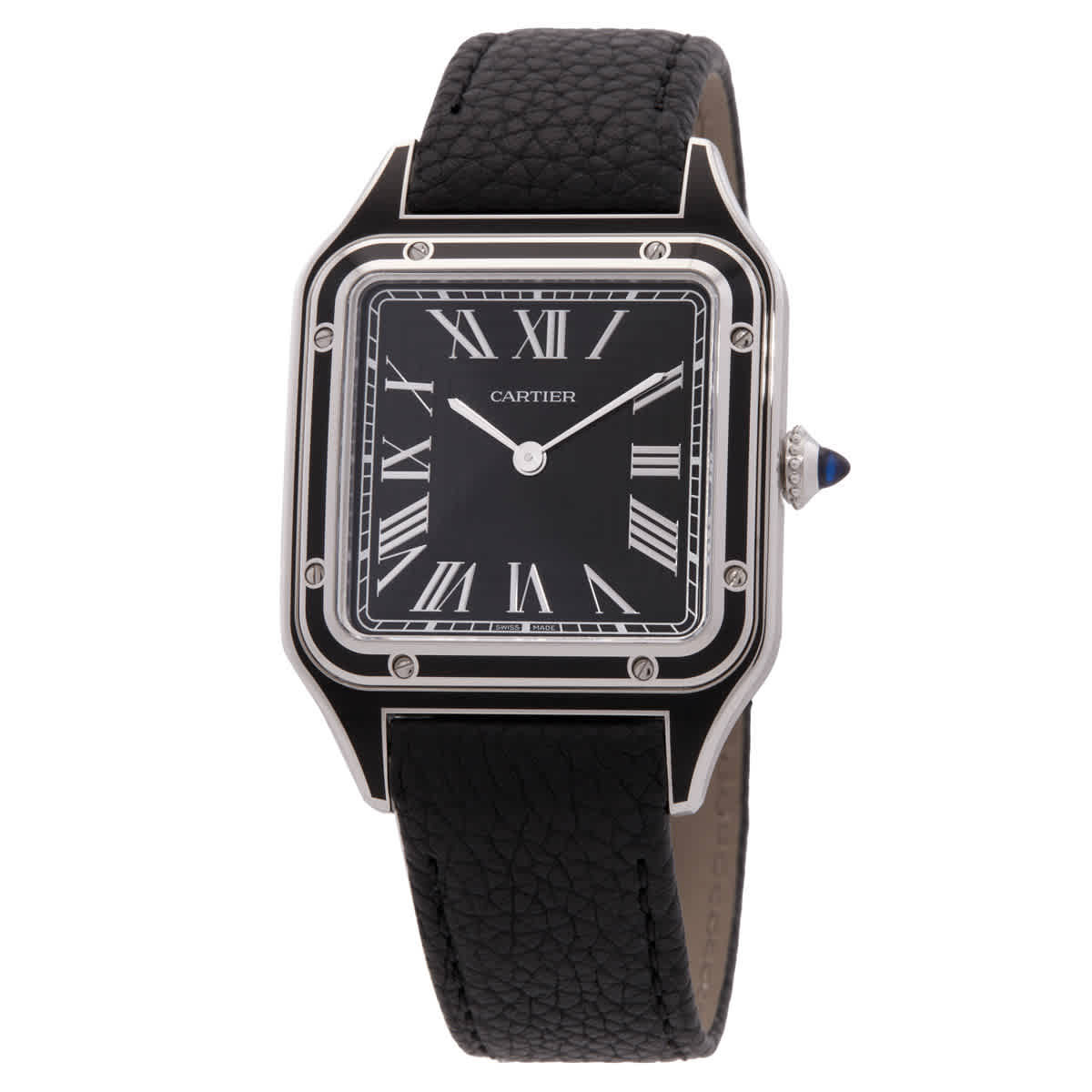 Cartier Santos-Dumont Hand Wind Black Dial Watch WSSA0068