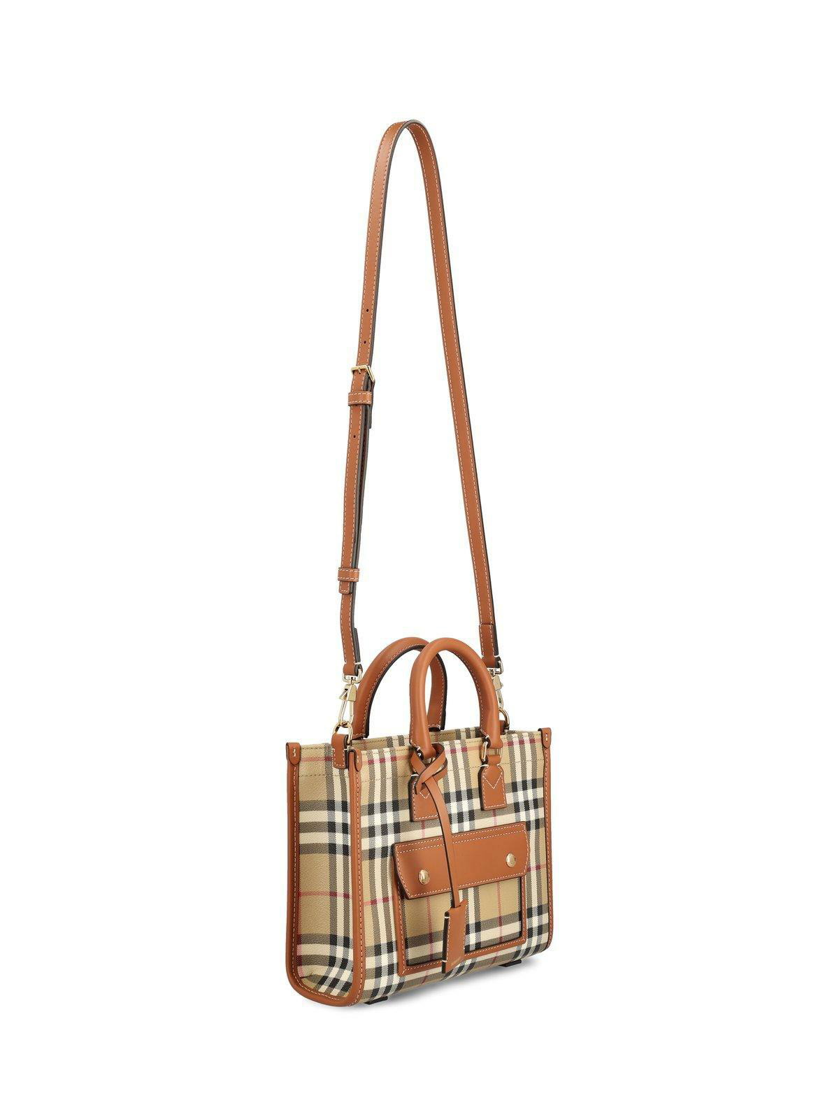 【BURBERRY】MINI FREYA TOTE BAG Mini Freya Tote in Dark birch brown - Women | Burberry® Official