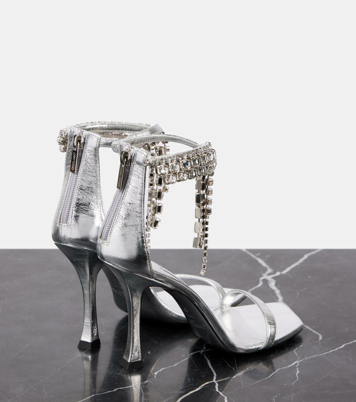 Jimmy Choo Verity 100 embellished leather sandals Jimmy Choo