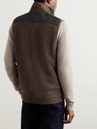 Purdey - Shell-Trimmed Bouclé Gilet - Brown