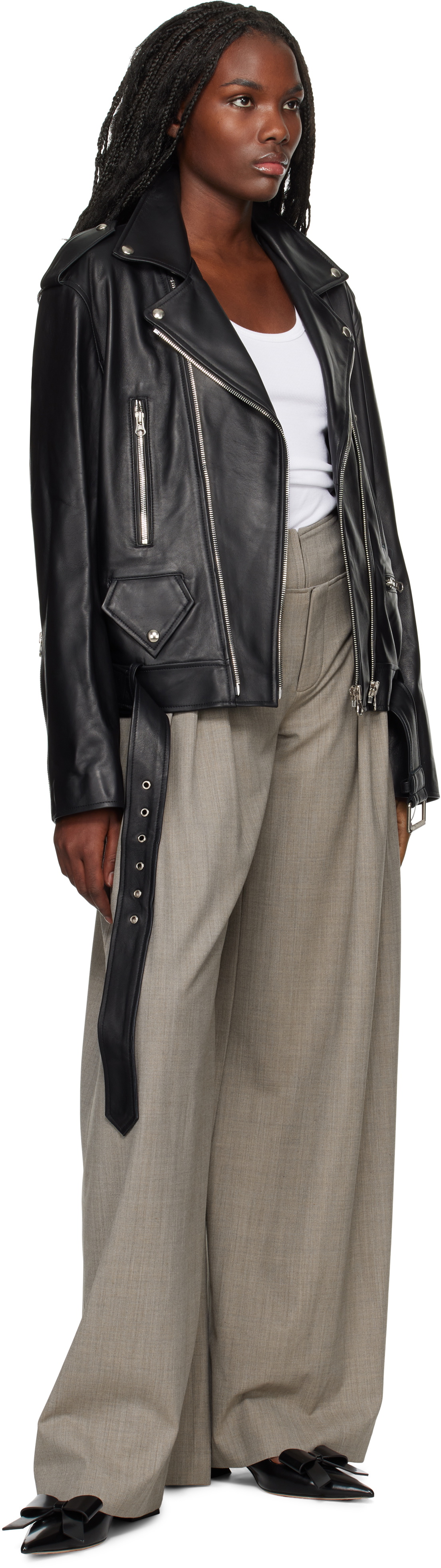 KIMHĒKIM Black Biker Leather Jacket