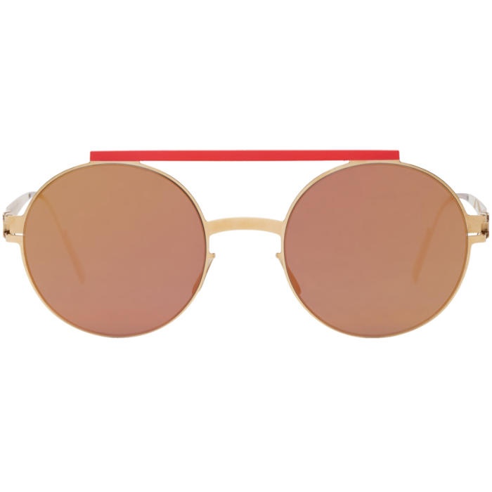 Photo: Ambush Gold and Red Mykita Edition Verbal Sunglasses
