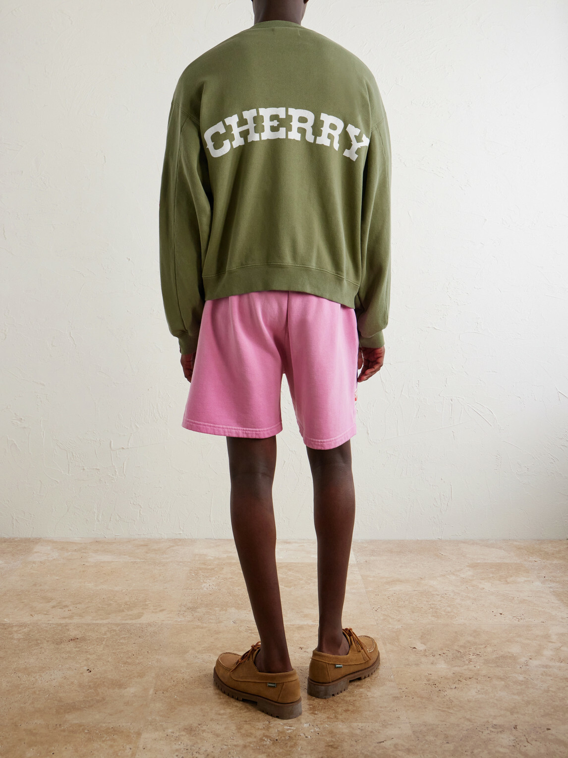 Cherry Los Angeles - Logo-Embroidered Cotton-Jersey Zip-Up Sweatshirt - Green