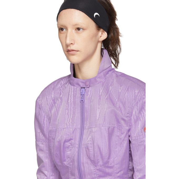 Marine Serre Purple Moire Jacket