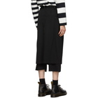 Yohji Yamamoto Black Wool Wrap Trousers