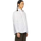 Doublet White Striped Compressed Hanger Mold Shirt